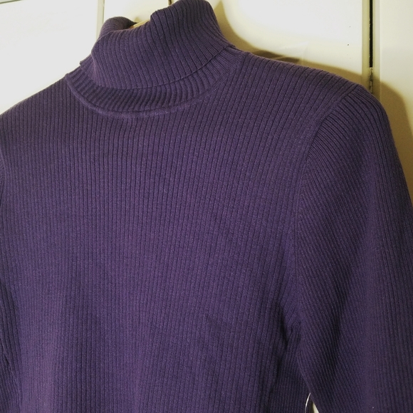 COLDWATER CREEK Rib Sweater Turtleneck NEW M - Picture 2 of 5